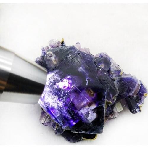 103g Rare Natural Purple Fluorite Cluster Mineral Specimen Purple Quartz Crystal Cluster Reiki Healing Gemstone Home Decoration