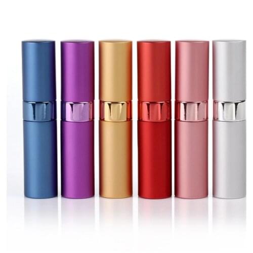 15ml Metal Aluminum Perfume Bottle Cosmetic Spray Bottles Portable Empty Travel Sub-bottle Liner Glass 12pcs/lot