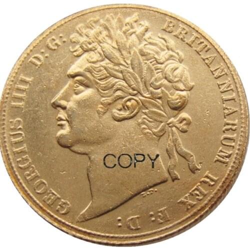 1822 1823 1824 1825 EF Great Britain George IV IIII Gold Plated Full Sovereign Coin