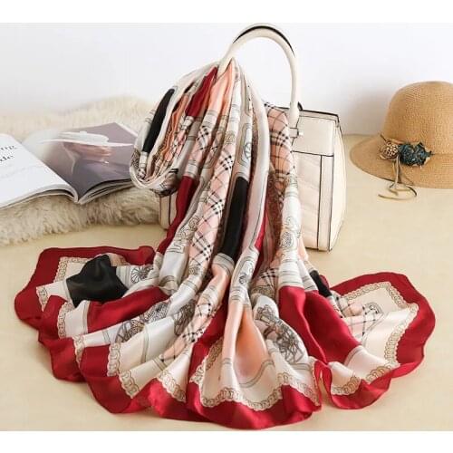 2021 luxury brand women scarf fashion print silk scarves summer shawls and wraps soft pashmina lady bandana foulard hijabs