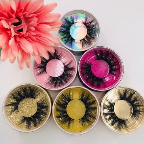 6 Pairs/Lot 3D Mink Eyelashes Natural Regular Lashes Custom Round Private Label Package