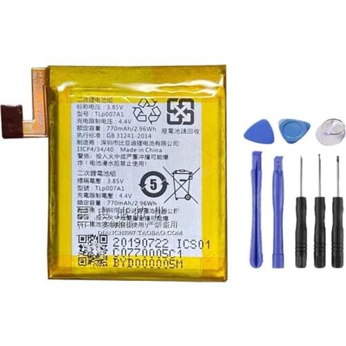 770mah Battery TLp007A1 For Alcatel TLp007A1 Mobile Phone Batteries