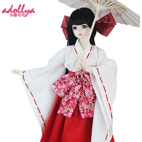 Adollya BJD Doll Accessories Clothes Inuyasha kimono Japanese Style Clothes for Doll Japanese Kimono Suitable 1/3 1/4 Dolls