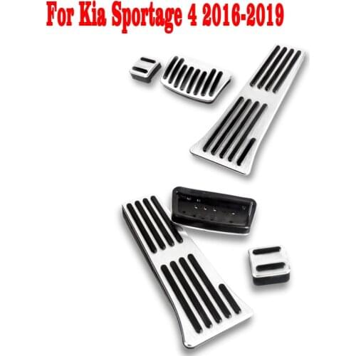 Aluminum alloy Car Accelerator Gas Brake Pedals Cover Clutch Pad For Kia Sportage 4 2016 2017 2018 2019 Car Accessories
