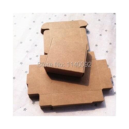 Free shipping 50 pcs a lot 6.1X7.6x2.6cm retro kraft packing box/packaging box/trusty cosmetics box/useful storage case/gift box