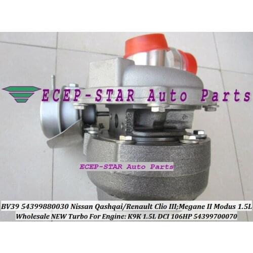 Free Ship BV39 30 70 54399700030 54399700070 Turbo For Renault Modus Clio III Megane II Scenic II For Nissan Qashqai K9K 1.5L