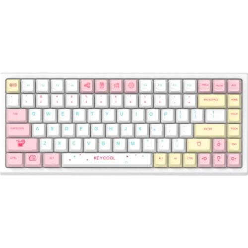 Keycool Macaron Theme 84/87/104keys Hot Swappable RGB Mechanical Keyboard Optional Gateron and TTC Switches