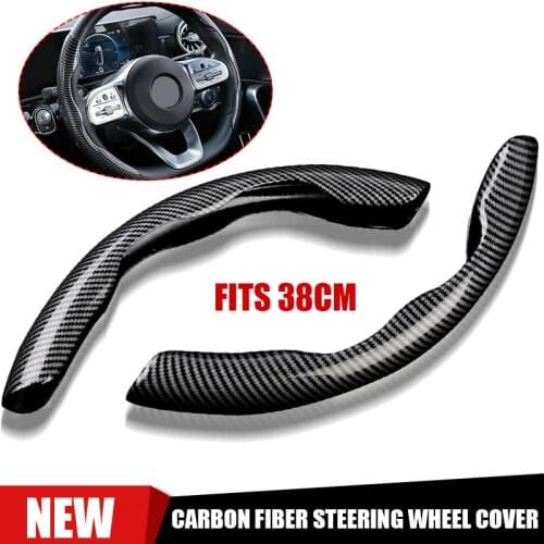 Carbon Fiber Steering wheel shell 37-38 cm Car Interior Steering Wheel Booster Cover Non-Slip wear-resistant Cover Universal