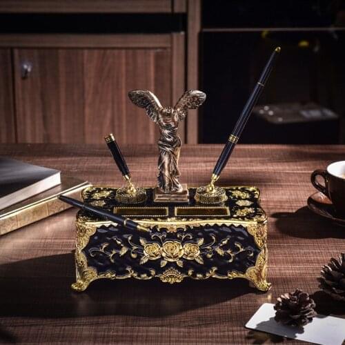 European Style British Pen Insert Desk Pen Holder Desk Business Negotiation Signature Pen Holder Study Pen Holder Pen Cabinet