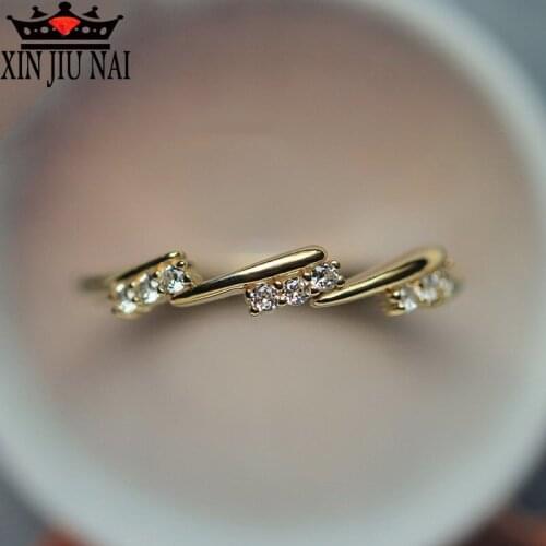 European trend personalized design jewelry inlaid with high quality small zircon women ring leisure / party ring exquisite gift