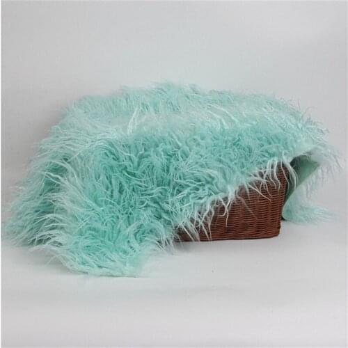 80*50cm Baby Posing Backdrop Newborn photography props Faux Fur Flokati Stuffer Basket Blanket Backdrop Infantil Fotografia Prop