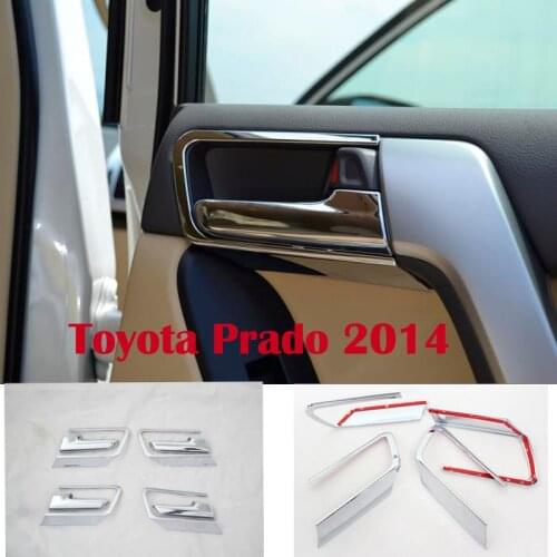 Chrome Interior Door Handle Cover Styling Trims For Toyota Land Cruiser Prado FJ 150 Acccessories