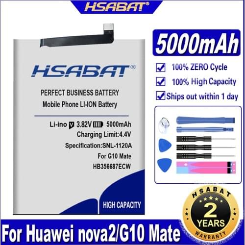 HSABAT 4600mAh HB356687ECW Battery for Huawei nova2 Nova 2 plus 2i 2S 3i 4e/P30 Lite/honor 9i 7X/Mate 10 lite SE G10 BAC-AL00