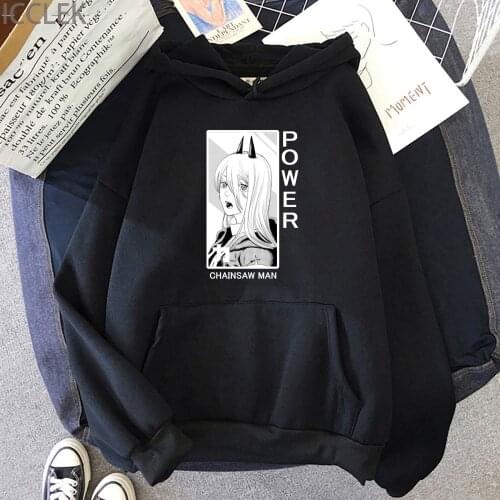 Chainsaw Man Power Hoodie Harajuku Sweatshirt Anime Graphic Harajuku Hoodie Women Streetwear Tops Kawaii Women Clothes