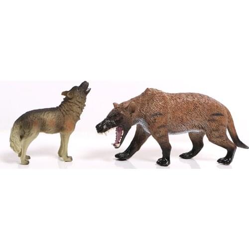 Simulation Wild Animals dire wolf and Roaring Wolf Model toys figure home decor garden decoration Figurine statue toys