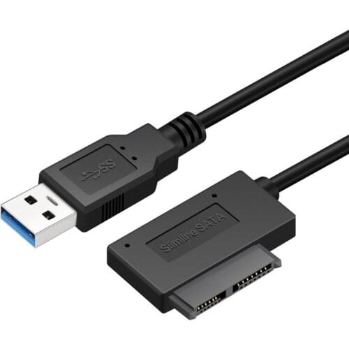 OULLX Sata to USB 3.0 7+6PIN 13Pin Adapter Converter Cable Quick Data Transfe For Laptop Optical Drive CD/DVD ROM Slimline Drive