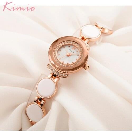 Kimio Hot Sale Fashion Dress Women Watches Ceramic Bracelet Strap Ladies Wristwatches Quartz Clock relogio feminino Gift Box