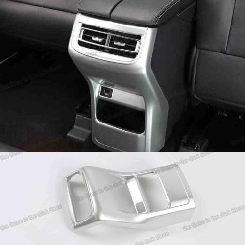 Lsrtw2017 Carbon Fiber Car Rear Armrest Anti-kick Cover vent trims panel Accessories for Changan Cs75 Plus 2020 2021 cs75plus