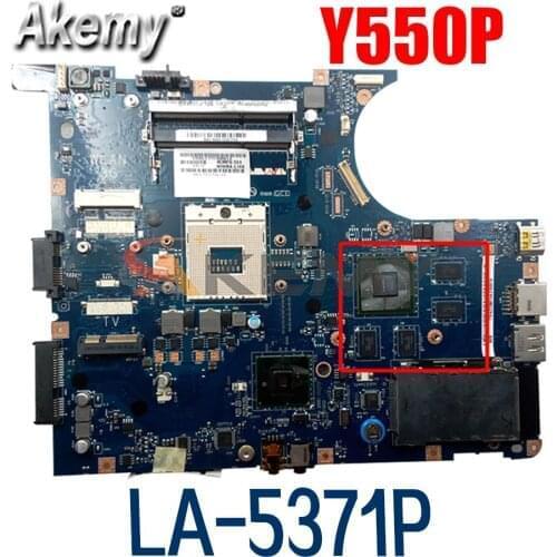 Laptop motherboard For LENOVO Ideapad Y550P Mainboard NIWBA LA-5371P 11011662 HM55 N10P-GS-A2