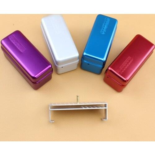 72 Holes Multi-Use Burs Disinfection Block Holder, Aluminum Alloy Sterilization Case Dental Burs Organizer Storage Holder