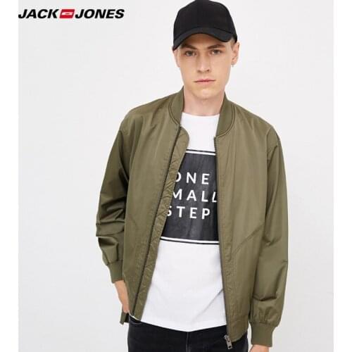 Jack Jones Mens money printed baseball jacket| 218321549
