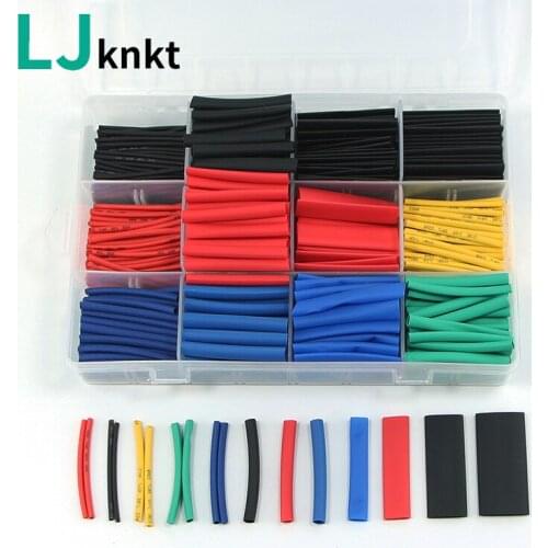 560pcs Set Heat Shrink shrinkable Tube Polyolefin Shrinking Assorted Wire Cable Insulated Sleeving electronic diy kit with box