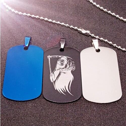 Stainless steel grim Reaper skull horror scary mask sign pendant necklace skeleton Women men gift necklace jewelry