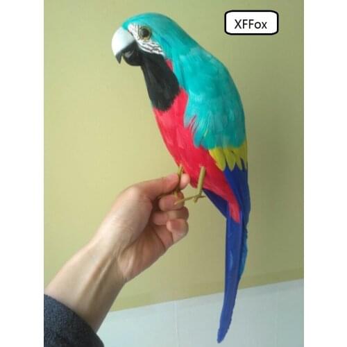 New real life blue&red parrot model foam&feather simulation parrot bird gift about 42cm xf0210