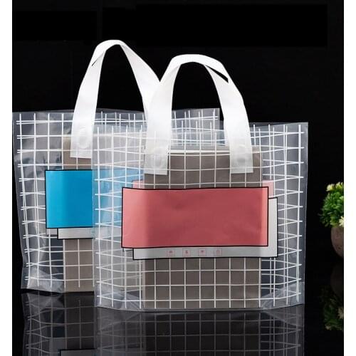 New Style Wholesale 100pcs/lot 35*30*8cm Fashion Gift Packaging Black&white Striped Shipping Plastic Bags