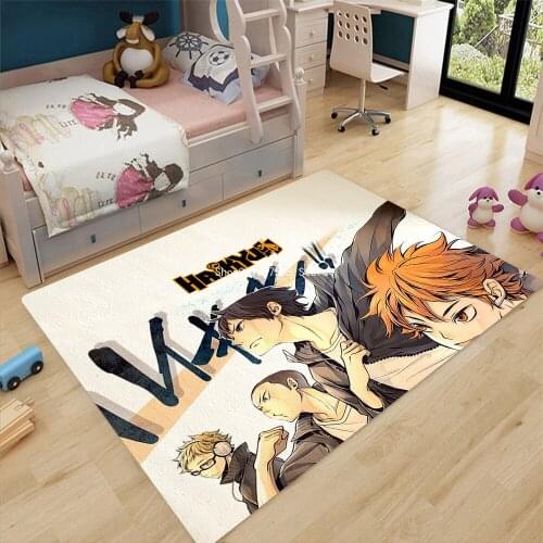 Anime Volleyball Teenager Floor Mat Living Room Coffee Table Bedroom Room Kids Play Soft and Comfortable Carpet Bathroom Rug