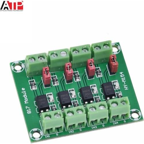 PC817 4 Channel Optocoupler Isolation Board Voltage Converter Adapter Module 3.6-30V Driver Photoelectric Isolated Module PC 817