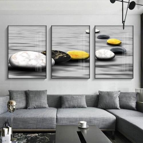 Beach Sands Stones Landscape Canvas Modern Painting Home Wall Pictures For Living Room Bedroom Decoration Combination No Frame