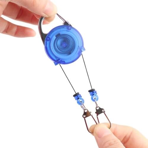 Fly Fishing Retractor Tools Fishing Zinger Retractable Key Ring Holder Extractor Stopper Keeper Reel Badge Fishing Tackle