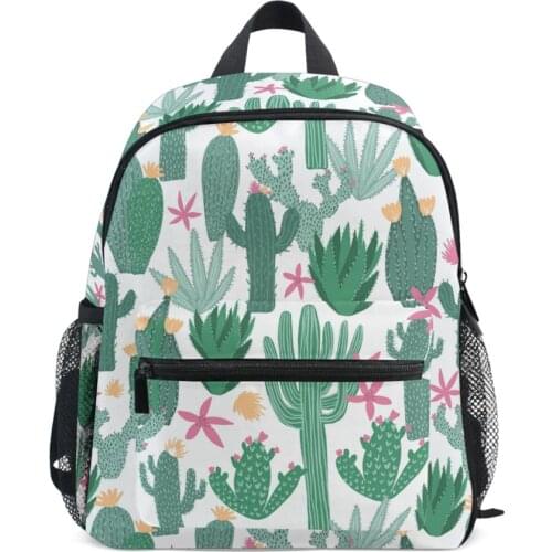 New Anti-lost Kids cactus printed backpack kindergarten children cute school bag baby girls schoolbag mochila gift good quality