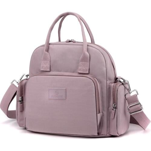 Multifunctional Nylon Backpack For Women 2021 Leisure Waterproof Mommy Bag Multi-pocket Solid Portable Diaper Clothes Handbags