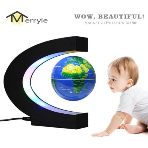2021 Floating Magnetic Levitation Globe Magic Ball Light World Map Earth for Office Home Decoration Kids Baby Gift Creative Lamp