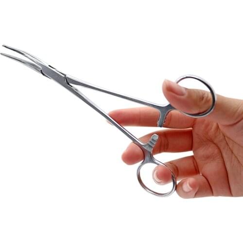 1Pcs Pet Hemostat Fishing Forceps Stainless Steel Elbow Hemostat Locking Clamps Tool For Fishing And Farm Pig Sheep