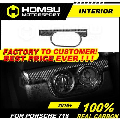 100% Real Carbon Fiber For Porsche Interior Trim Carrera Boxster Cayman 911 981 718 Dash Kit Door Panel 2013-2017 RHD car