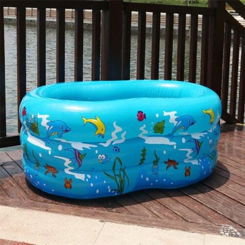 130CM 3Layers Children Inflatable Pool Bathing Tub Baby Kid Home Outdoor Large Inflatable Swimming Pool