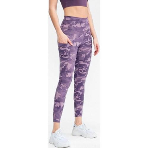2021 Sexy Push Up Gym Sport Leggings High Waist Yoga Pants Camouflage Trousers Tummy Control Leggings Workout Tights Girl Pants