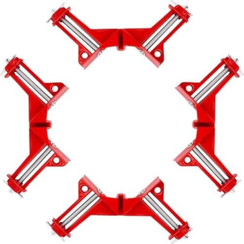 4pcs 90 Degree Right Angle Clamp Multifunction Picture Frame 100MM Mitre Clamps Corner Holder Sawing Clip for Woodworking Tool