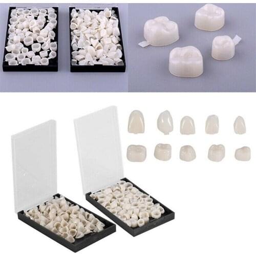 Cesoon 70Pcs/Box Dental Temporary Crown Veneers Anteriors/Posterior Teeth Methacrylate Resin Teeth