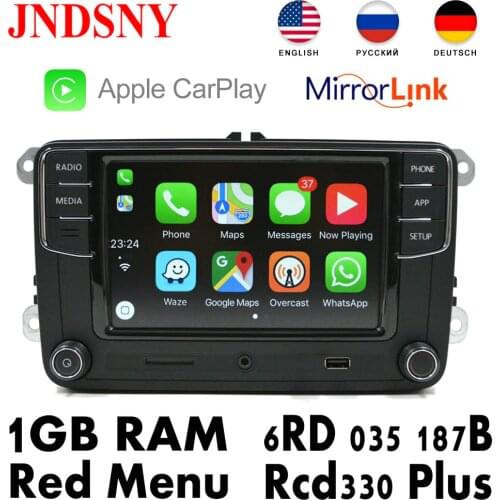 JNDSNY RCD330G CarPlay RCD330 Plus CarPlay Car Radio For VW Tiguan Golf 5 6 Jetta MK5 MK6 Passat Polo Touran 6RD 035 187B