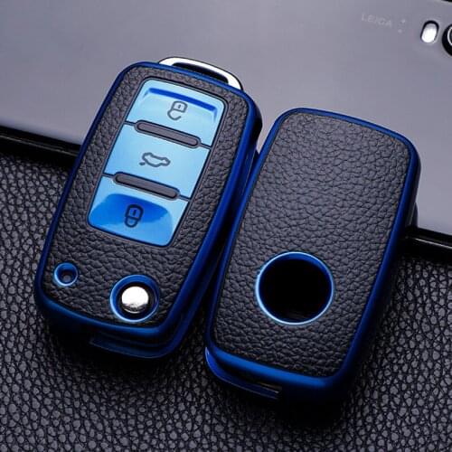 TPU Key Cover For Volkswagen Polo Tiguan Passat B5 B6 B7 Golf 4 5 6 Mk6 Jetta Lavida For Skoda Octavia Protect Car Case Shell