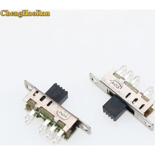 ChengHaoRan 1pcs SS23E04 Double Toggle Switch 8 Pins 3 files 2P3T DP3T Handle high 5mm small slide switch