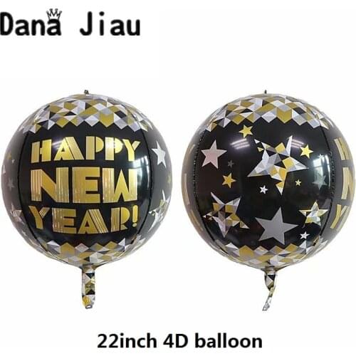 Danajiau high quality HAPPY NEW YEAR foil balloon new year countdown party decoration helium ball PINK Champagne bottle balloon