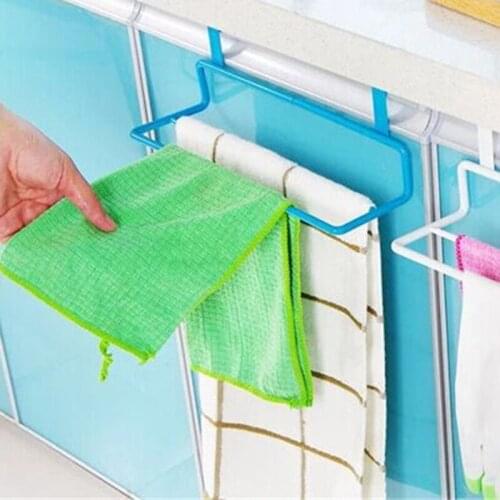 Kitchen Towel Storage Rack Hanging Holder Shelves Cupboard Cabinet Door Back Hanger Shelf Organizer for Bathroom Kitchen Product