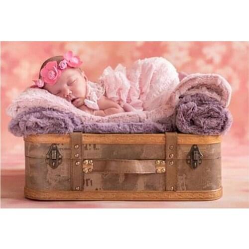 Baby Rhinestone Embroidery Cross Stitch Full Square Round 5D DIY Diamond Painting Can Be Exquisite Home Decoration Gift XN1035