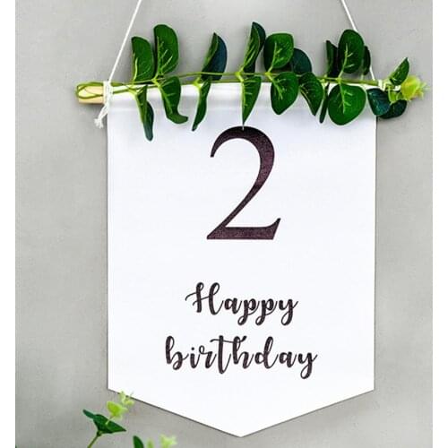Birthday Number Flag Lightweight Portable Decorative Happy Birthday Party Bunting Number Flag Decoration for Home