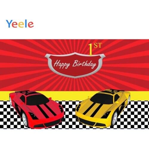 Yeele Cartoon Cars Backdrops Children Boys Birthday Party Photography Background Custom Photographic Backdrop For Photo Studio